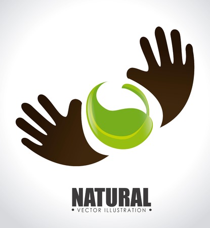 Ecology design over white background, vector illustrationのイラスト素材