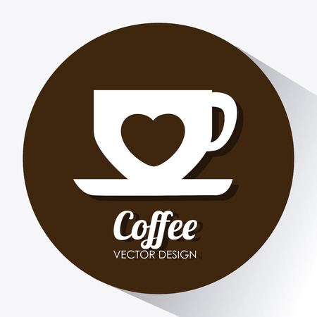 Coffee design over beige background, vector illustrationのイラスト素材
