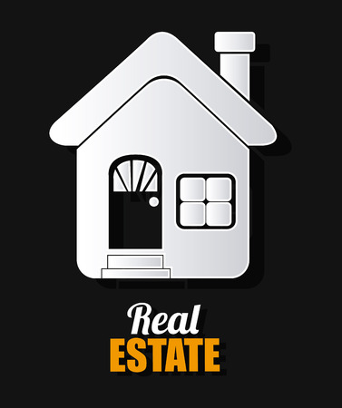 Real estate design over black background, vector illustrationのイラスト素材