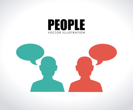 People design over white background, vector illustrationのイラスト素材