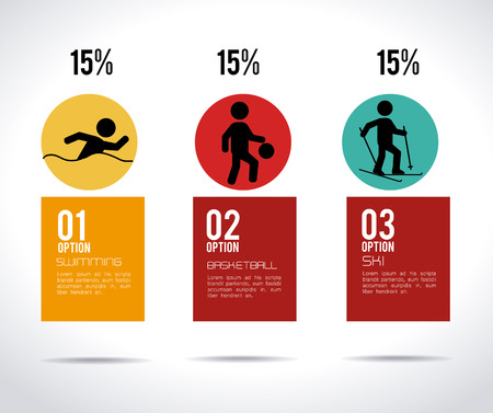 Sports design over white background, vector illustrationのイラスト素材