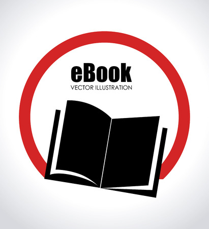 eBook design over white background, vector illustrationのイラスト素材