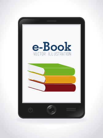 eBook  design over white background, vector illustrationのイラスト素材