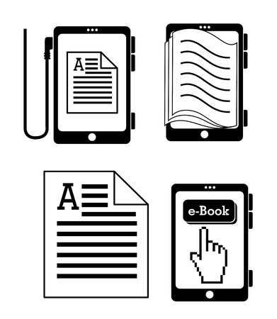 eBook  design over white background, vector illustrationのイラスト素材