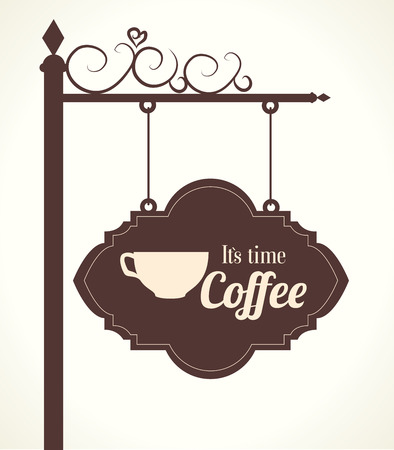 Coffee design over white background, vector illustrationのイラスト素材