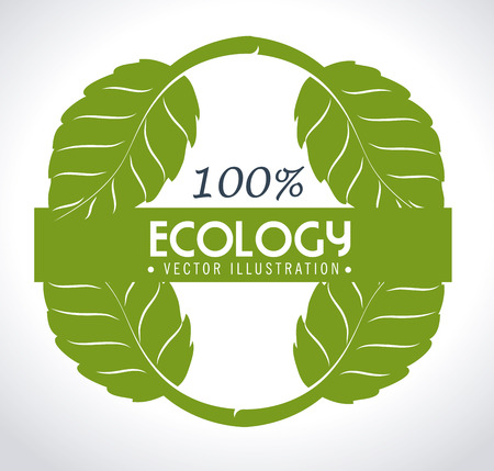 Ecology design over white background, vector illustrationのイラスト素材