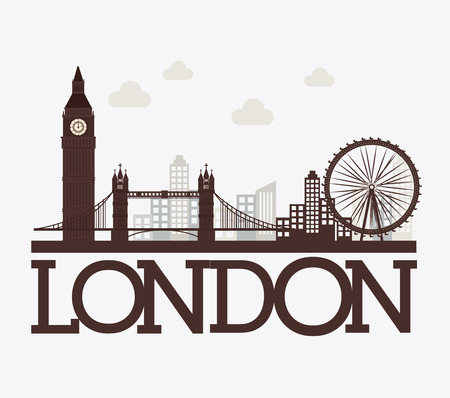 London design over white background, vector illustrationのイラスト素材