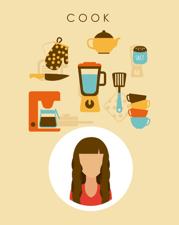 cook graphic design , vector illustrationのイラスト素材