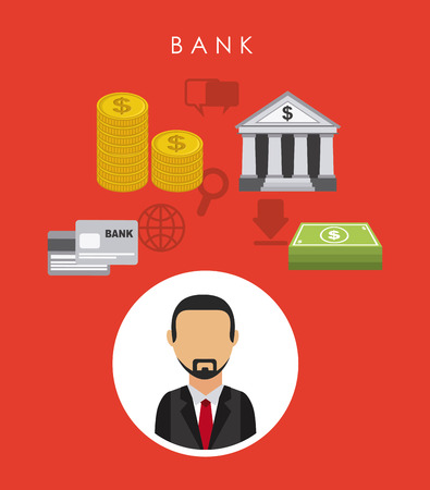 bank graphic design , vector illustrationのイラスト素材