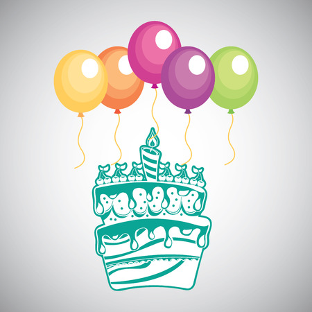cake graphic design , vector illustrationのイラスト素材