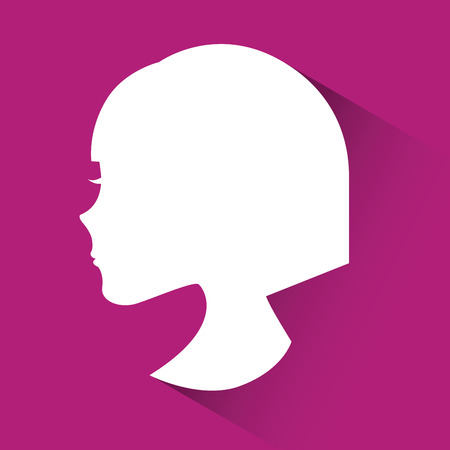 profile woman graphic design , vector illustrationのイラスト素材