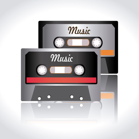 Music design over white background, vector illustrationのイラスト素材