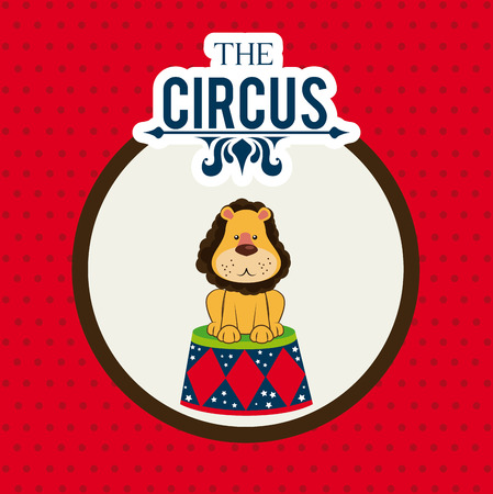 Circus design over red background, vector illustrationのイラスト素材