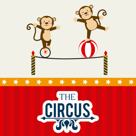 Circus design over beige background, vector illustrationのイラスト素材