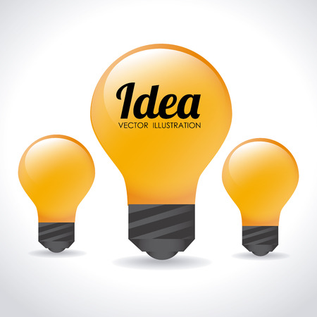 Bulb design over white background, vector illustrationのイラスト素材