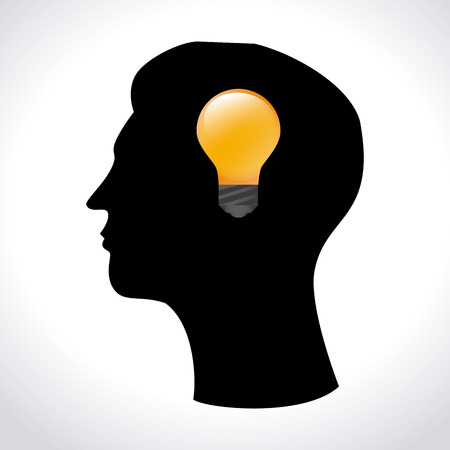 Bulb design over white background, vector illustrationのイラスト素材
