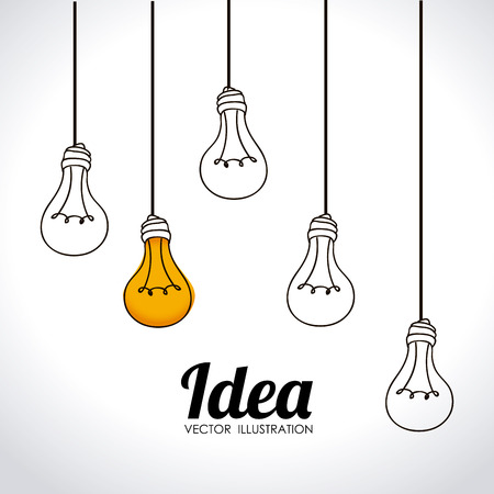 Bulb design over white background, vector illustrationのイラスト素材