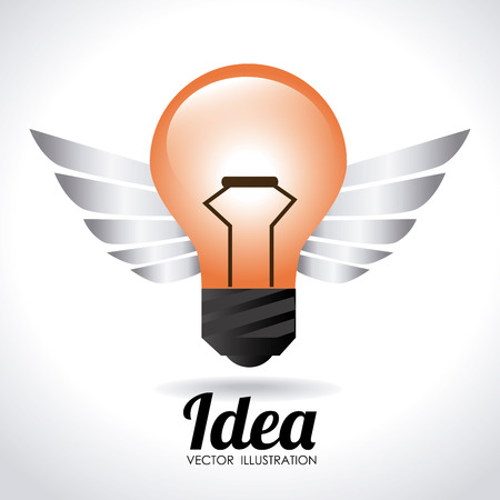 Bulb design over white background, vector illustrationのイラスト素材
