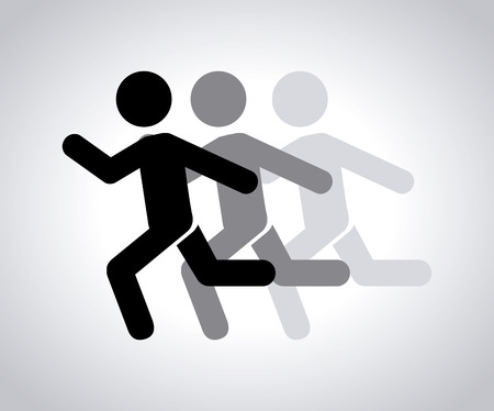 running graphic design , vector illustrationのイラスト素材