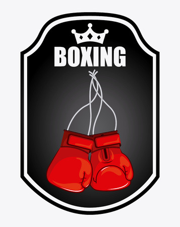 boxing graphic design , vector illustrationのイラスト素材