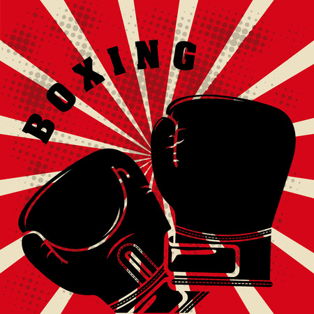 boxing graphic design , vector illustrationのイラスト素材