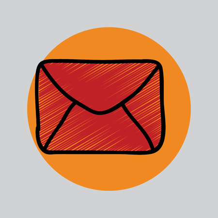 envelope graphic design , vector illustrationのイラスト素材