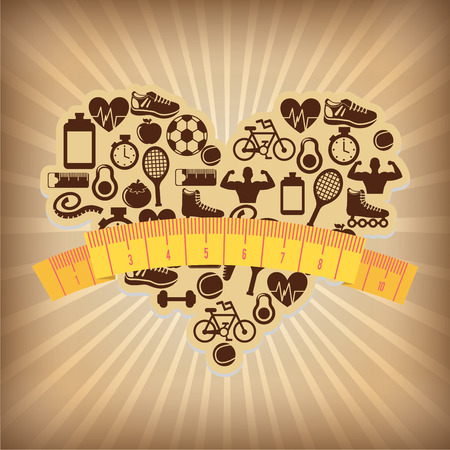 healthy lifestyle graphic design , vector illustrationのイラスト素材