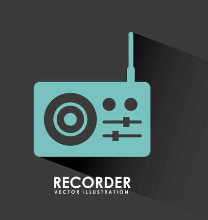 recorder graphic design , vector illustrationのイラスト素材