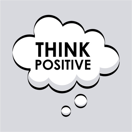 think positive graphic design , vector illustrationのイラスト素材