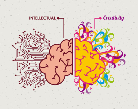 brain graphic design , vector illustrationのイラスト素材