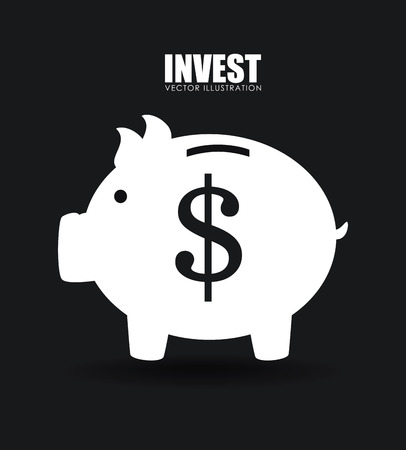 Money design over black background, vector illustrationのイラスト素材