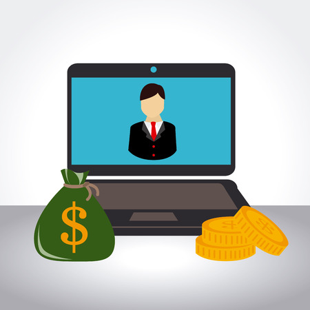 Money design over white background, vector illustrationのイラスト素材