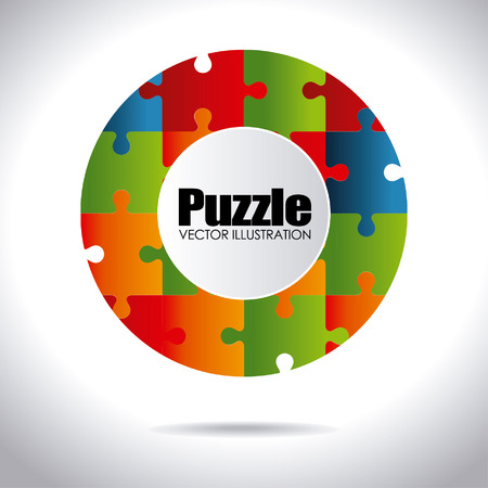 Puzzle design over white background, vector illustrationのイラスト素材
