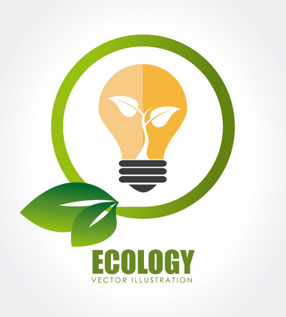 Ecology design over white background, vector illustrationのイラスト素材