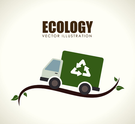Ecology design over white background, vector illustrationのイラスト素材