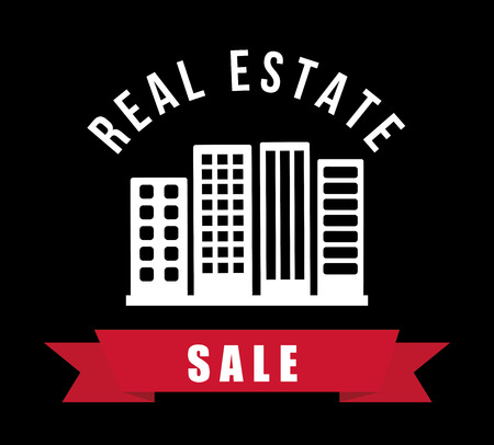 real state graphic design , vector illustrationのイラスト素材
