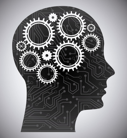 think graphic design , vector illustrationのイラスト素材