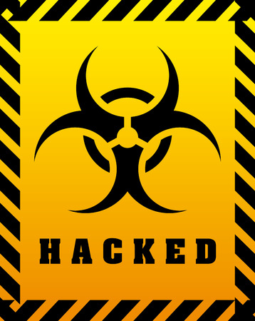 hacked graphic design , vector illustrationのイラスト素材