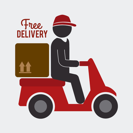 Delivery design over white background, vector illustrationのイラスト素材