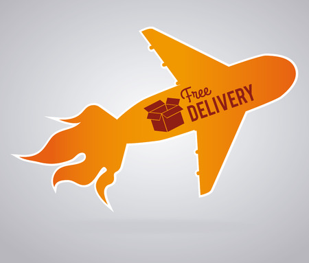 Delivery design over gray background, vector illustrationのイラスト素材