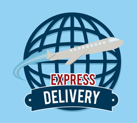 Delivery design over blue background, vector illustrationのイラスト素材