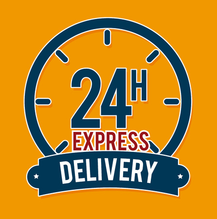 Delivery design over yellow background, vector illustrationのイラスト素材