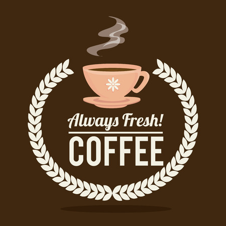 Coffee design over brown background, vector illustrationのイラスト素材