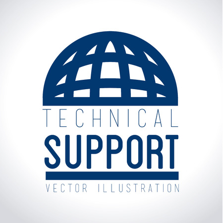 Technical support design over white background, vector illustrationのイラスト素材
