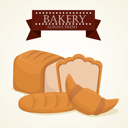 Bakery design over beige background, vector illustrationのイラスト素材