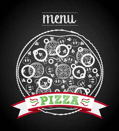 pizza graphic design , vector illustrationのイラスト素材