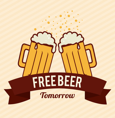 Drinks design over beige background,vector illustrationのイラスト素材