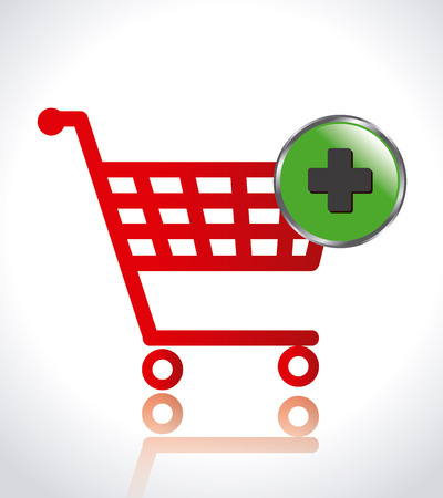 Shopping design over white background, vector illustrationのイラスト素材