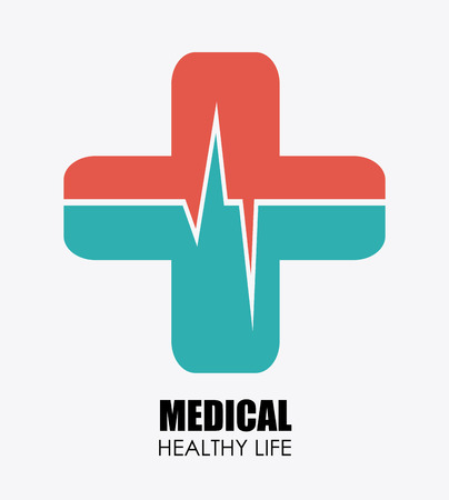 Medical design over white background, vector illustrationのイラスト素材