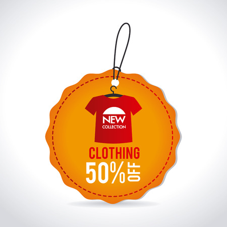 Shopping design over white background, vector illustrationのイラスト素材